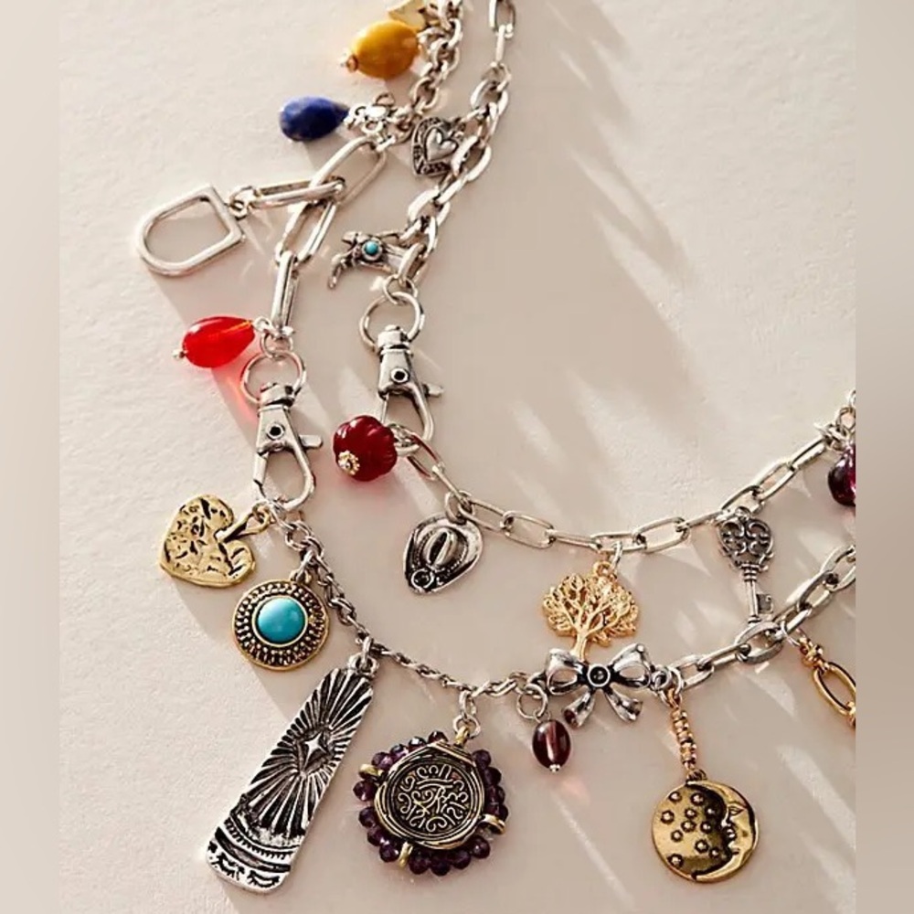 Free People Maxamillion Charm Necklace NWT - Picture 6 of 7